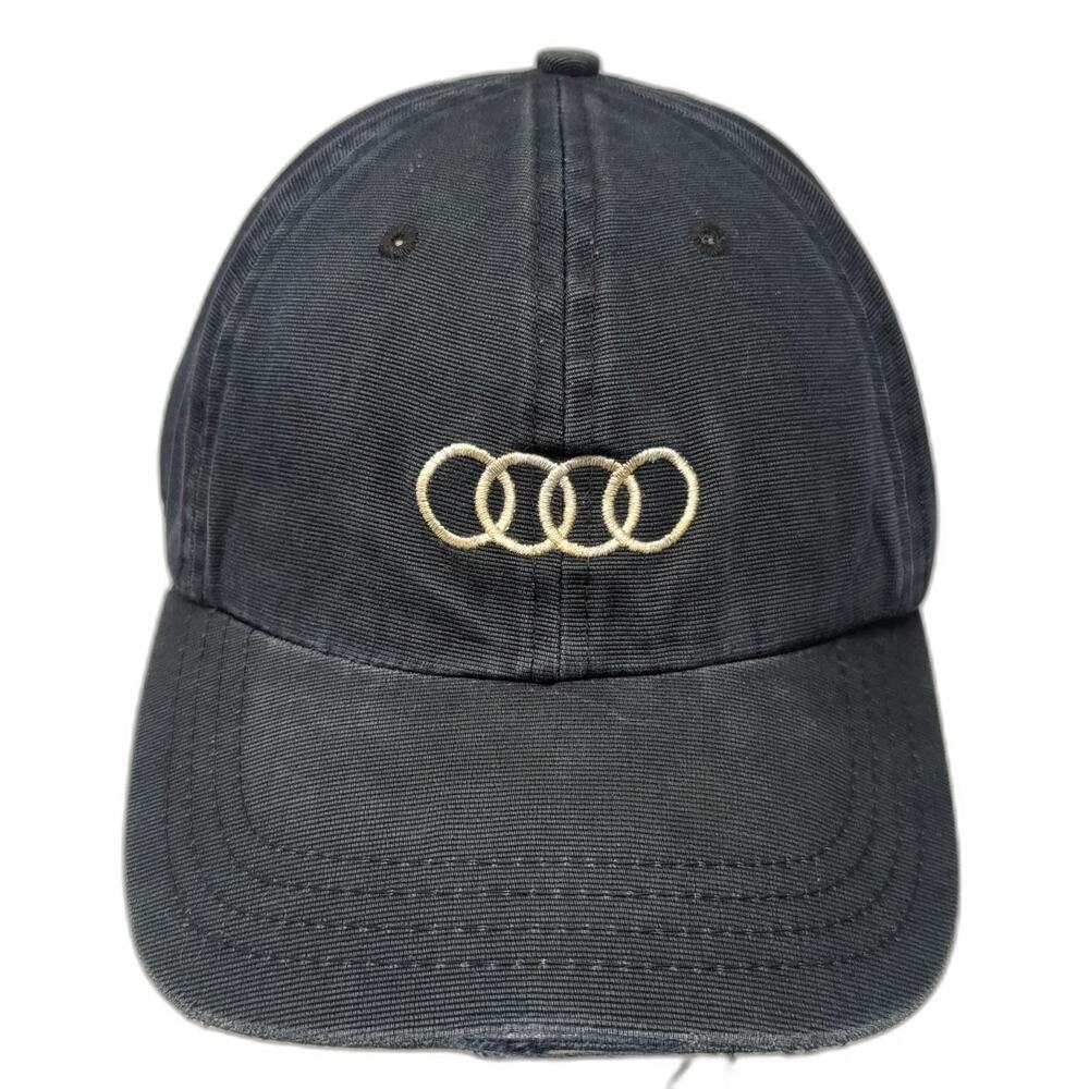 Fahrenheit Baseball Cap Black One Size Audi Logo Never Follow Slideback Hat